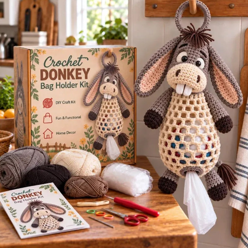 Funfany Crochet Animal Bag Holder DIY Kit